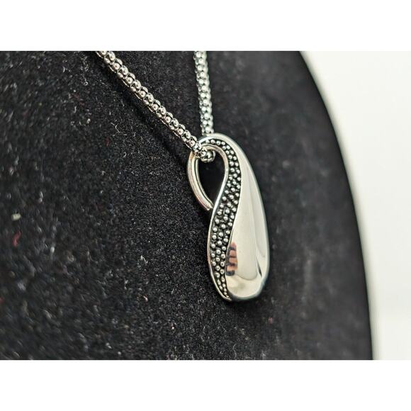 Michael Dawkins Starry Night Sterling Silver Teardrop Pendant Enhancer Necklace - Picture 4 of 10